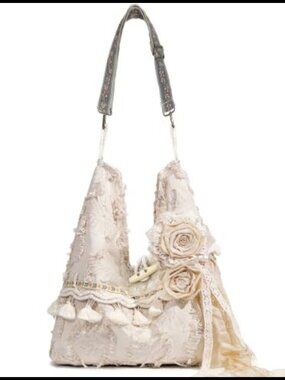 Boho Hobo Handbag Fringe Embroidered Guitar Strap Crossbody Purse